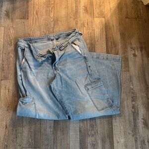 American Eagle Light Blue Cargo Jeans